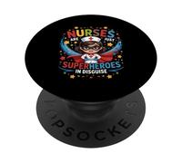 Nurses Are Just Superheroes In Disguise Nursing Women PopSockets Adhesive PopGrip