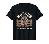 Nurses Are Rootin' Tootin' Raccoon Country Music T-Shirt