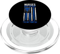 NURSES BACK THE BLUE I'VE GOT YOUR SIX Best Police PopSockets PopGrip for MagSafe