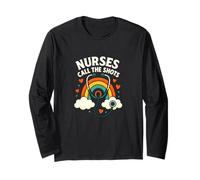 Nurses Call The Shots Funny Medical Humor Design Long Sleeve T-Shirt