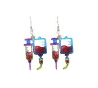 Nurses Day Earrings for Women Glitter Stethoscope Heart Medical Hat Uniform Acrylic Drop Dangle Earrings Nurses Week Appreciation Gifts, Acrylic, No Gemstone