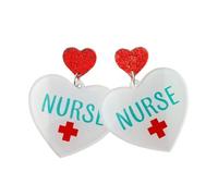 Nurse's Day Earrings Syringe Pill Stethoscope Dangle Earrings Nurse Doctor Appreciation Gifts, Acrylic, No Gemstone