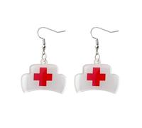 Nurse's Day Earrings Syringe Pill Stethoscope Dangle Earrings Nurse Doctor Appreciation Gifts, Acrylic, No Gemstone