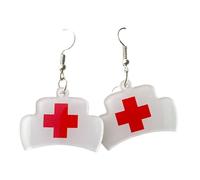 Nurses Day Stethoscope Pills Medical Heart Teardrop Drop Dangle Earrings for Women Nurses Week Appreciation Creative Handmade Acrylic Nurse, Acrylic, acrylic