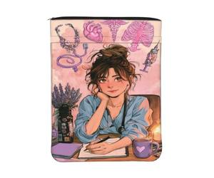 Nurse's Diary Waterproof Book Sleeve with Zipper & Front Pocket | 11x8.5 Inch Canvas Book Pouch Protector | Perfect Book Lovers Gift for Travel
