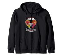 Nurses Earn Their Wings Everyday Medical Design Zip Hoodie