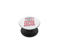 Nurses Like It Harder Faster Deeper CPR Humor PopSockets Adhesive PopGrip