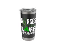 Nurses Love Shenanigans | St Patricks Day Stainless Steel Insulated Tumbler