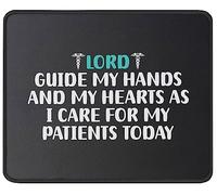 Nurses Prayer Lord Inspirational Nurse Gift, Nurse Mousepad With Stitched Edges Desk Mat Non-Slip Rubber Base Mouse Pad For Office Pc Studying 25X30Cm
