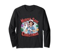 Nurses Save Christmas Holiday Nurse for Medical Workers Long Sleeve T-Shirt