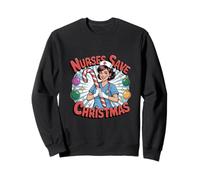 Nurses Save Christmas Holiday Nurse for Medical Workers Sweatshirt