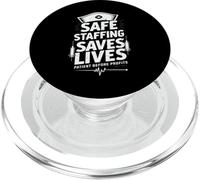 Nurses Strike Save Nursing Support Safe Staffing Saves Lives PopSockets PopGrip for MagSafe