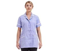 Nurses Tunic Uniform Vet Medical Dental Dentist Healthcare Hospitality Maid House Work Wear Top Uniform (Sky Blue, 20)