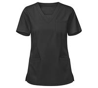Nurses Uniform Doctors Hospital Housekeeping Costumes Graphic Healthcare Tunic with Pockets Womens Scrub Top Healthcare Tunic Doctors Hospital Nurses Top V Neck Uniform for Dental Carer Vet Beauty