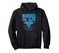 Nurses We Call The Shots Nurse Funny Nursing CNA RN LPN Pullover Hoodie