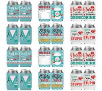 Nurses Week Can Cooler Sleeve, 24 Packs Bulk Funny Nursing Day Beer Beverage Cans Coolers for 2026 Nurse Appreciation Week Party Decorations Supplies Graduation Rn Themed Favors Gifts