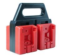 NURSETEK 4-Slot Battery Organizer Compatible with M18 18V Battery System, Portable Battery Holder with Carry Handle, Power Tool Battery Storage Caddy for Garage Workshop and Jobsite Organization