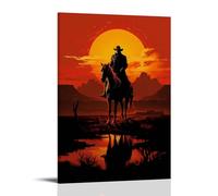 NURSHARLRA Red Dead Redemption Poster Room Decor Artistic Poster for Room Aesthetic Canvas Wall Art Bedroom Decor 12x18inch(30x45cm) Frame-style