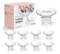 Nursi Luna Flange Inserts 8PCS 21mm for 24mm Flange/Shield of Most Pumps, Flange Sizing Kit Silicone Flange Insert, Breastfeeding Essentials Kit for New Moms