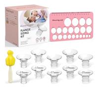 Nursi Luna Flange Sizing Kit 3 in 1 with 10PCS Flange Inserts 13/15/17/19/21mm, Silicone Flanges Insert Kit for 24mm Electric Breast Pump, Pumping Breastfeeding Essentials Kit for New Mom