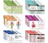 Nursing Badge Reference Cards - EKG, Vitals, Lab Values, Spanish Translation etc. RN Gifts for Nurses, Nursing School Student Essentials Supplies, Badge Buddy Nursing Cheat Sheets for ER CNA LVN IPN