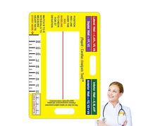 Nursing Badge Reference Cards | Rapid Interpretation Guide | Portable Ruler Supplies Measuring Tool for Hospital Medicine Clinical
