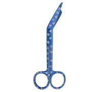Nursing Bandage Scissors 5.5" Multi Color Paw Print Veterinary Nurse Scissors, Stainless Steel First Aid Scissors Ideal for Nurses, Medical Students, Paramedics, Vets, Utility First Aid (Blue Paws)