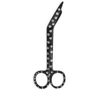 Nursing Bandage Scissors 5.5" Multi Color Paw Print Veterinary Nurse Scissors, Stainless Steel First Aid Scissors Ideal for Nurses, Medical Students, Paramedics, Vets, Utility First Aid (Black Paws)