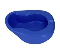 Nursing Bedpan Heavy Duty Urinal Bedpan Slipper Bedpan with Lid for Elderly Bed Bound Adults (Dark Blue)