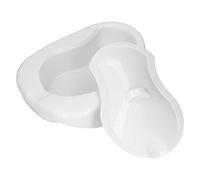 Nursing Bedpan Heavy Duty Urinal Bedpan Slipper Bedpan with Lid for Elderly Bed Bound Adults (White)
