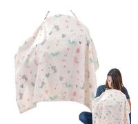 Nursing Blanket, Large 38 Inch Multifunctional Apron, Breathable Summer Privacy Screen Made of Cotton, 100 g, Skin-Friendly Cape Allows Easy Breastfeeding for Travellers and Hiking Mothers