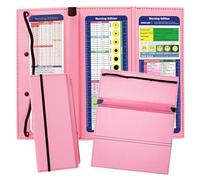 Nursing Clipboard, 3-Layers Foldable Nurse Clip Boards with Pen Holder & Nursing Cheat Sheets, Portable Foldable Writing Board for Students, Nurses and Doctors - Pink