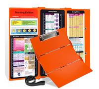 Nursing Clipboard with Nursing and Medical Edition Cheat Sheets 3 Layers Foldable Nurse Clip Boards Notepad for Students, Nurses and Doctors