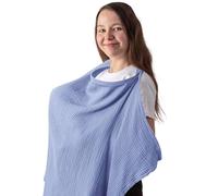 Nursing Cloth Nursing Apron, Soft and Breathable Nursing Scarf Cotton Nursing Apron for On the Go Nursing Cover Gifts for Mother (Blue (Neutral)) (Blue Purple)