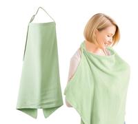 Nursing Cover for Babies, Nursing Cover for On the Go Muslin Cover for Breastfeeding Nursing Scarf Nursing Apron Soft and Breathable Breastfeeding Cover for Privacy Screen and Sun Protection (Green)