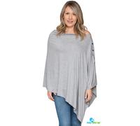 Nursing Cover for Breastfeeding - Multi Use - Nursing Blanket - Poncho Style with Buttons - Stretchy Baby Car Seat Canopy - Nursing Cover Scarf