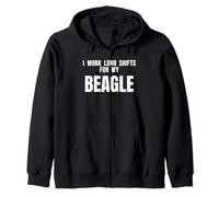 Nursing Idea I Work Long Shifts For My Beagle Dog Pet Mom Zip Hoodie