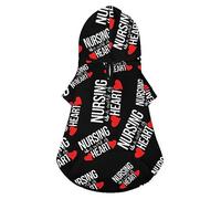 Nursing is A Work of Heart2 Dog Hoodie Luxury Dog Clothes Winter Dog Jacket Pet Clothes Hoodie French Bulldog Teddy Pug Puppy Clothes S