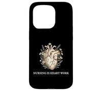 Nursing Is Heart Work Clinical Healthcare Registered Nurse Case for iPhone 15 Pro