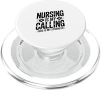 Nursing Is My Calling God Is My Strength Faith PopSockets PopGrip for MagSafe