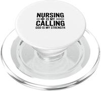 Nursing Is My Calling God Is My Strength Faith PopSockets PopGrip for MagSafe