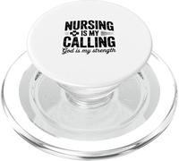 Nursing Is My Calling God Is My Strength Faith PopSockets PopGrip for MagSafe