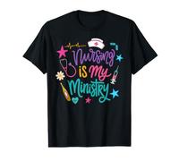 Nursing is My Ministry Funny Nurse Life Quote Design Value Graphic T-Shirt