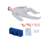 Nursing Manikin For Training, Medical Uman Manikins For Training Patient Care Manikin 17 Items Nurse Skills For Hospitals Emergency Services Schools(Male)