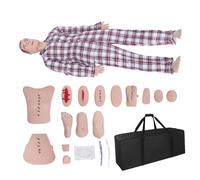 Nursing Manikin Patient Care Mannequin for Training, Male Multi-Functional Human Anatomy CPR with Wound Modules, Highly Simulated Caregiver for Improving Nursing Skills