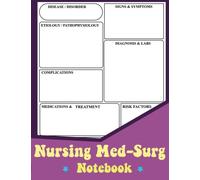 Nursing Med-Surg Notebook & Note Guide: A Blank Disease Template for Nursing Students: Organize your Nursing School Notes by Using These Nursing Notes Templates, (Size 8.5" x 11" inch, 110 Pages).