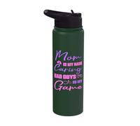 Nursing Mother My Name Caring My Game Nurse RN Stainless Steel Insulated Water Bottle