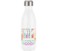 Nursing Not Just A Career It's A Calling from God Vacuum Insulated Thermal Water Bottle White