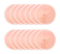 Nursing Pads Reusable, 14 Count Super Absorbent and Keep Dry Breast Pads for Leaking Milk Breastfeeding Moms Essentials (Beige,15cm/5.91in)