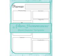 Nursing Pathophysiology Blank Disease Template workbook: Perfect for Nurses and Nursing Students. 150 pages 8'' x 11'' .